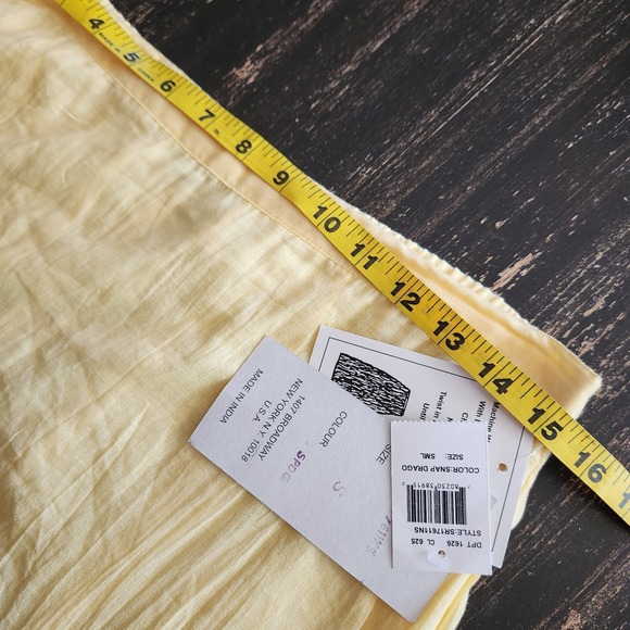 Yellow Tiered Maxi Skirt S/M Boho Cotton Gauze Waist Flowy boho hippie NWT - Picture 9 of 12